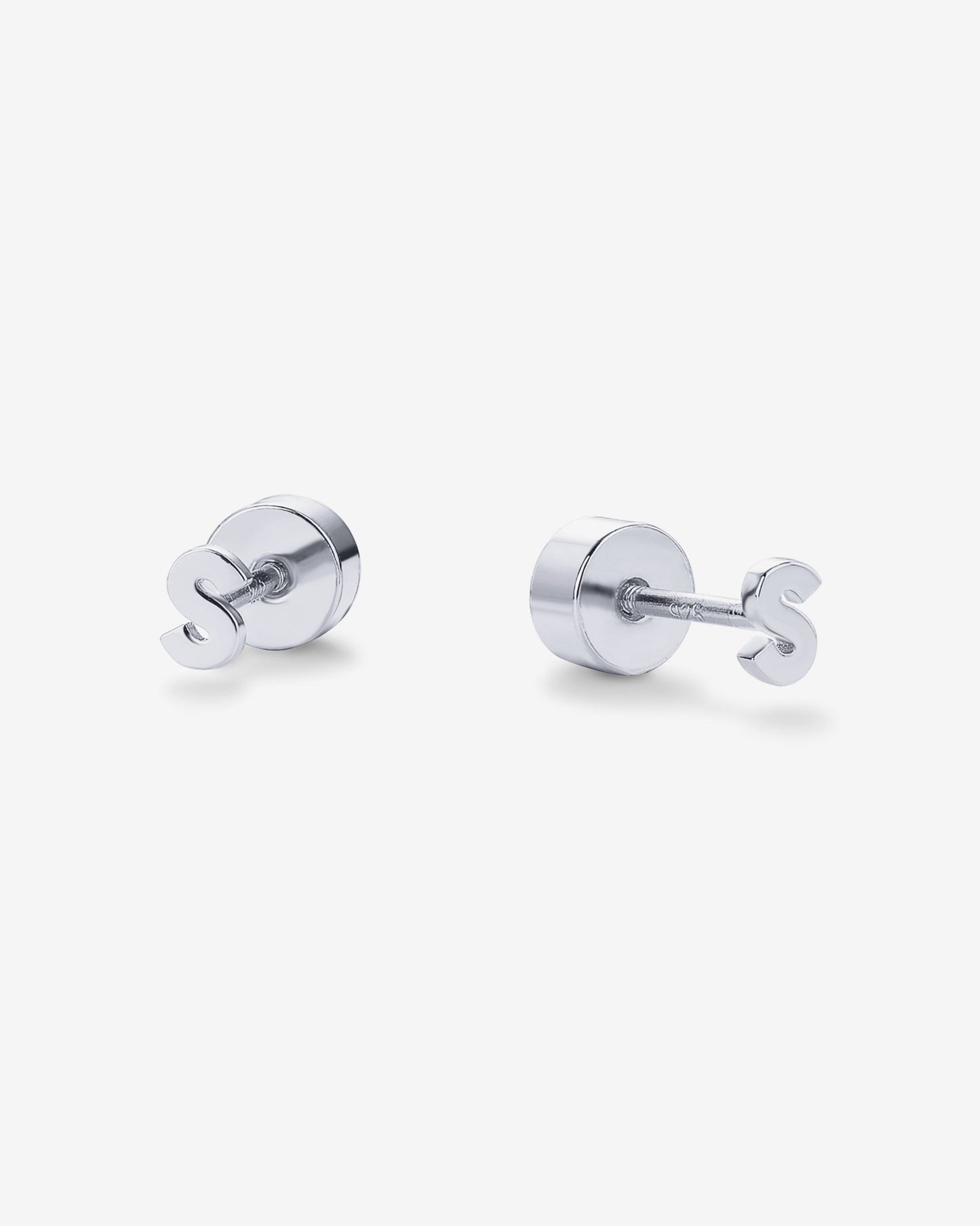 Initial Letter Flatback Earrings