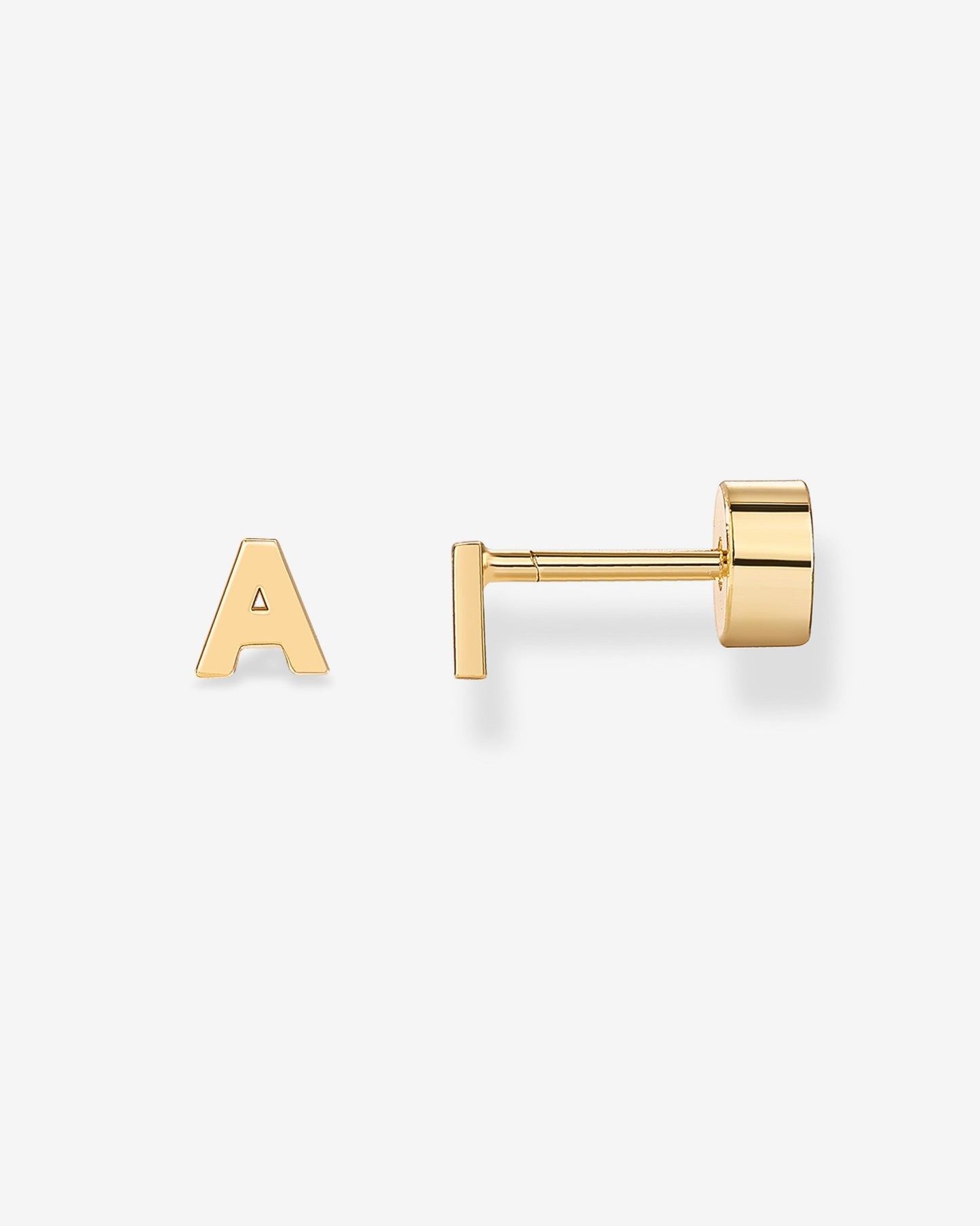 Initial Letter Flatback Earrings