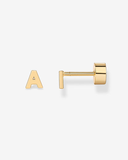 Initial Letter Flatback Earrings