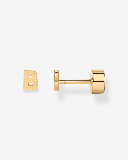 Initial Letter Flatback Earrings