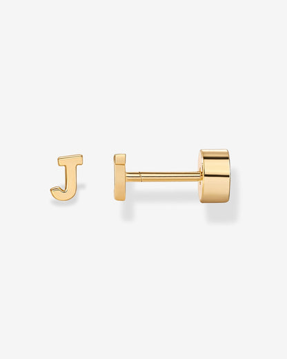 Initial Letter Flatback Earrings