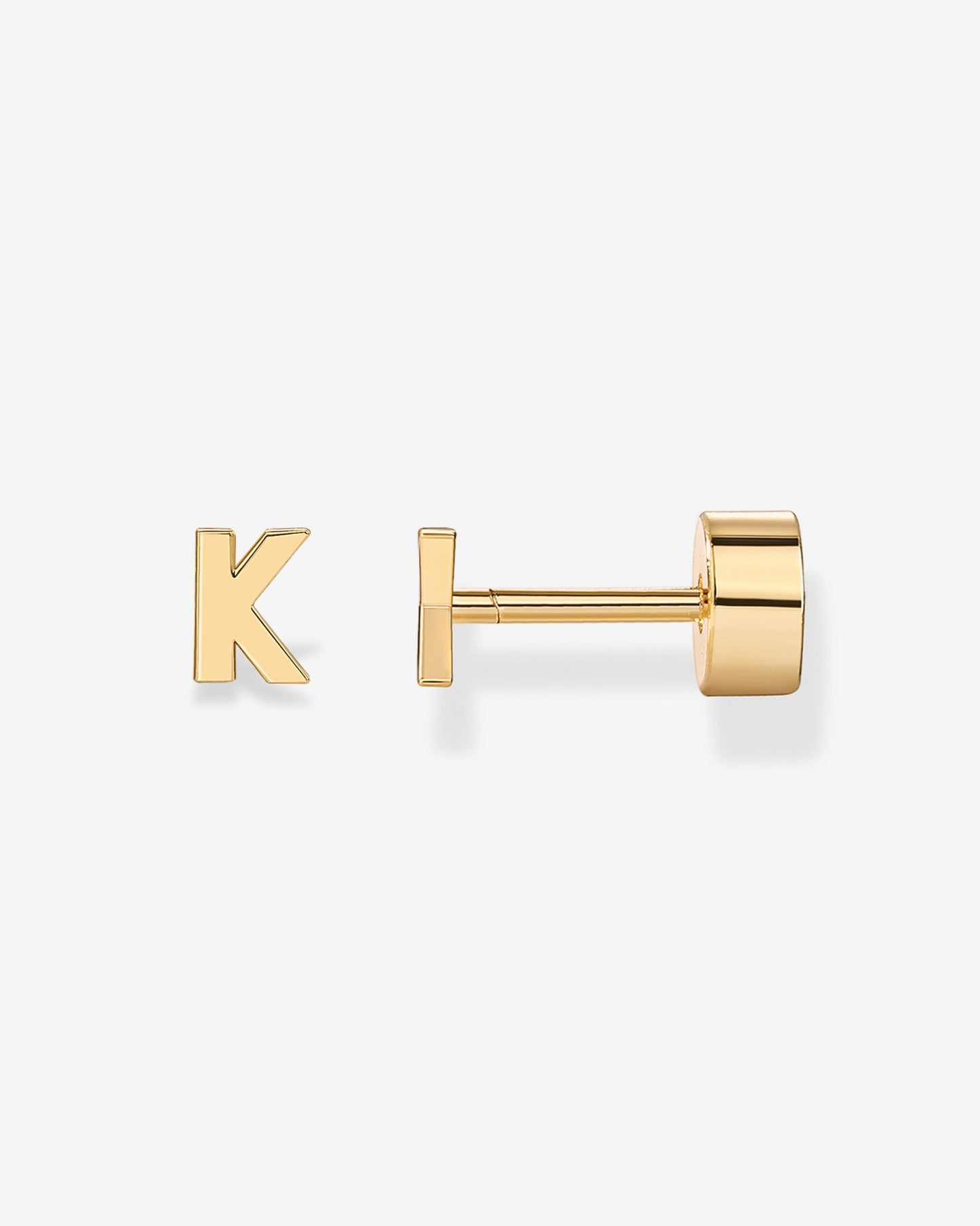Initial Letter Flatback Earrings