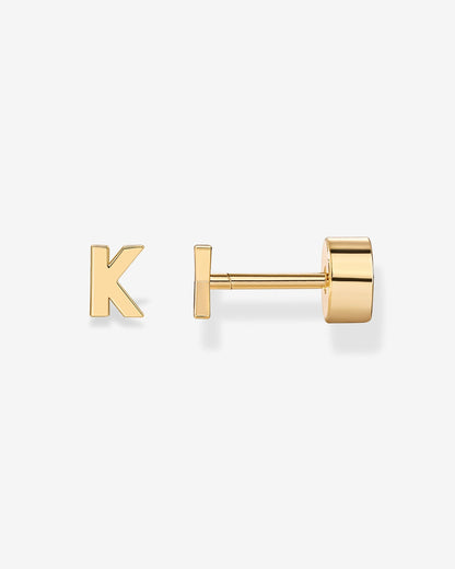 Initial Letter Flatback Earrings