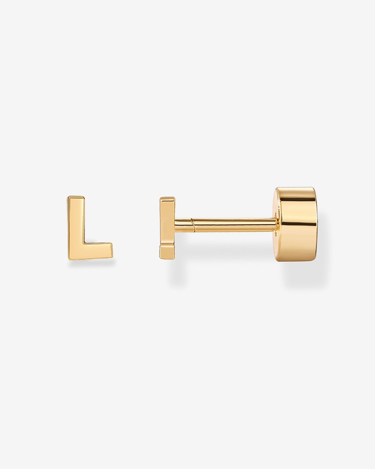 Initial Letter Flatback Earrings