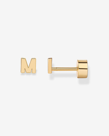 Initial Letter Flatback Earrings