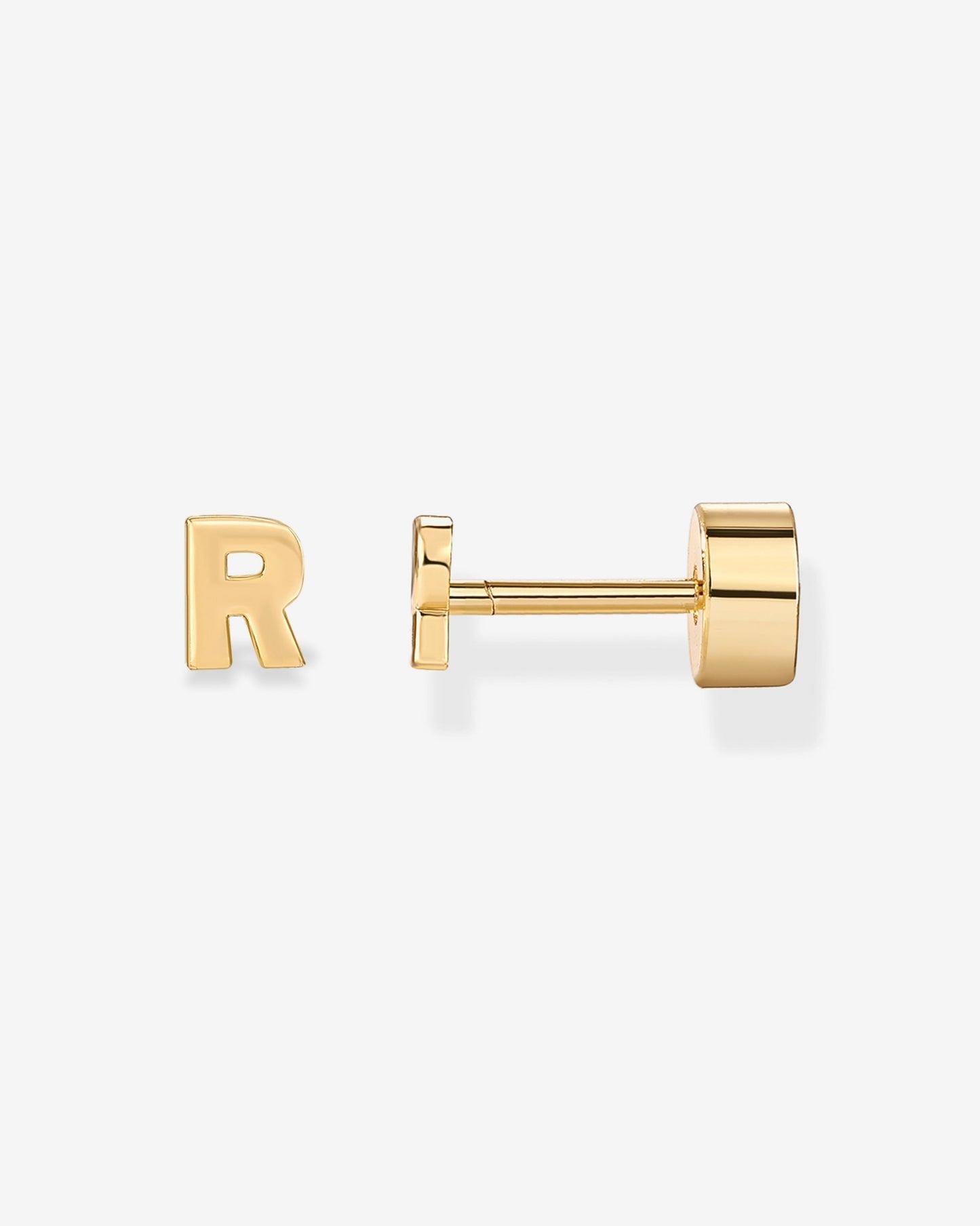 Initial Letter Flatback Earrings