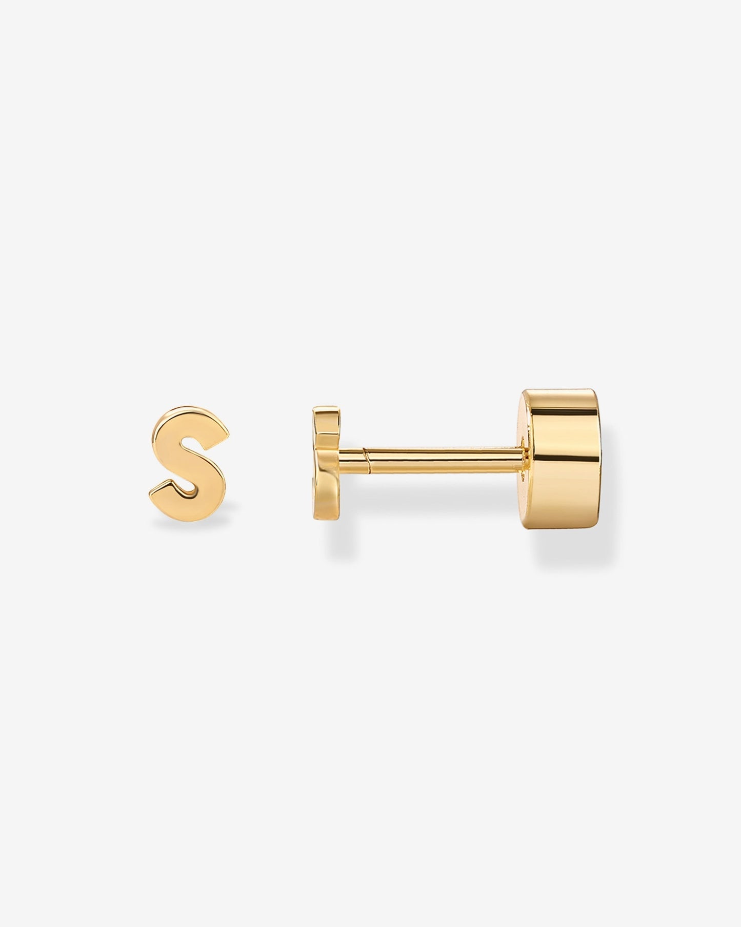 Initial Letter Flatback Earrings