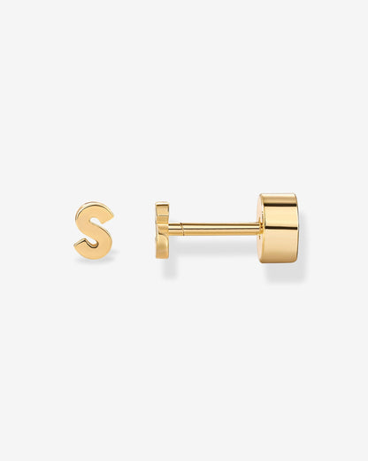 Initial Letter Flatback Earrings
