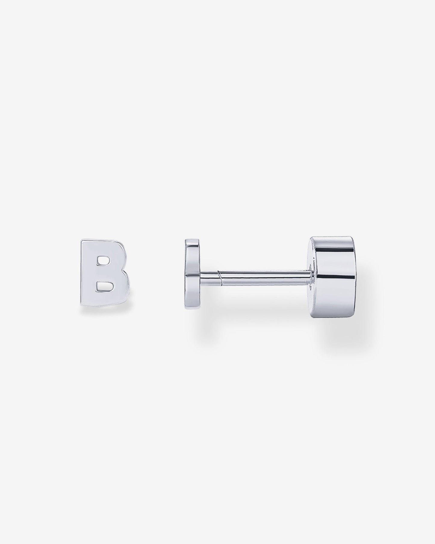 Initial Letter Flatback Earrings
