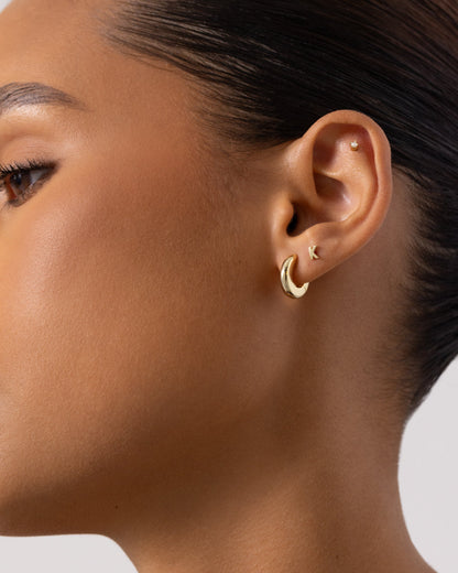 Initial Letter Flatback Earrings