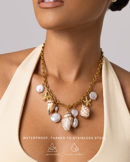 Chunky Beach Charm Necklace
