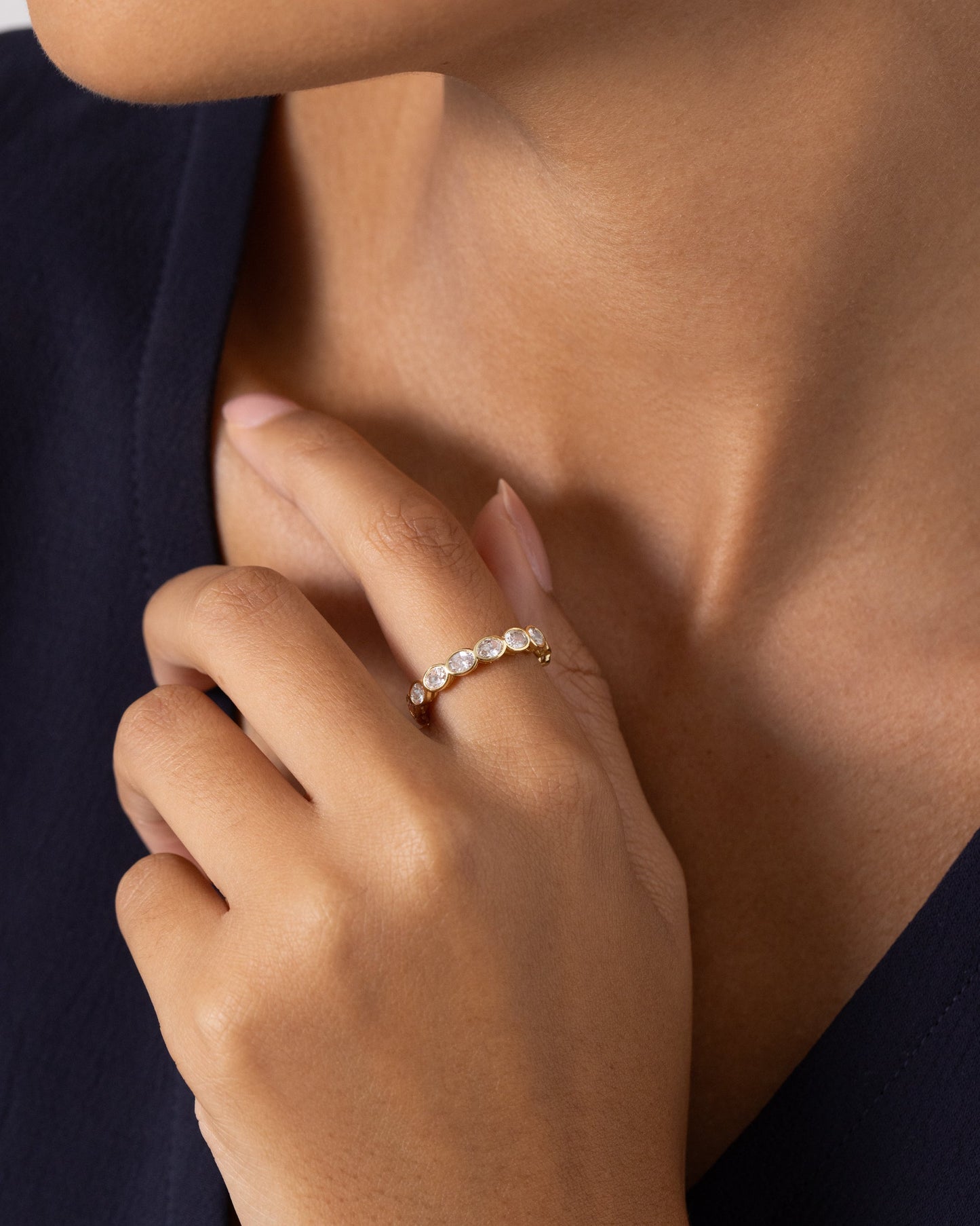 Infinity Oval-Cut Eternity Ring