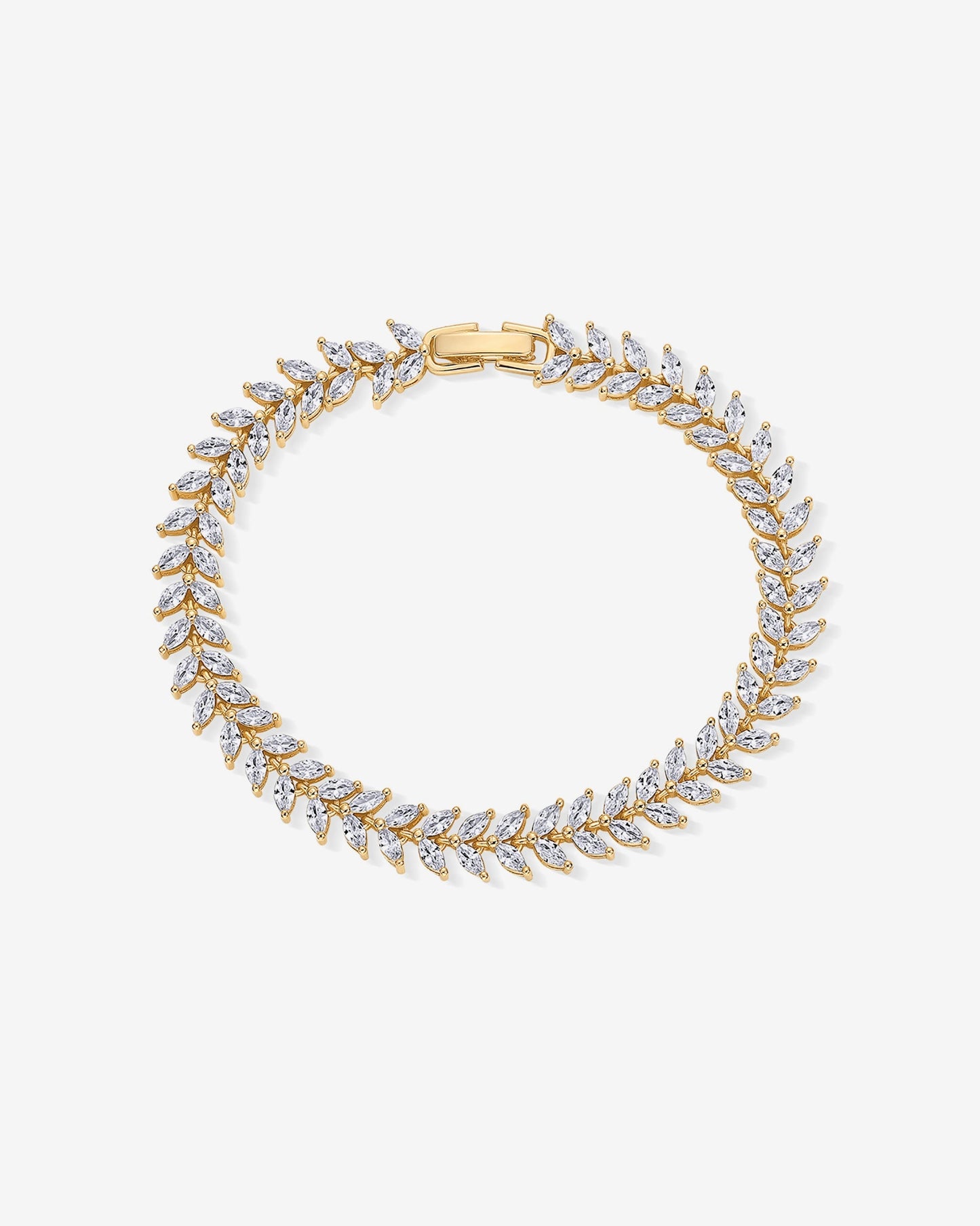 Marquise Leaf Tennis Bracelet