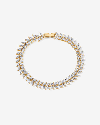 Marquise Leaf Tennis Bracelet