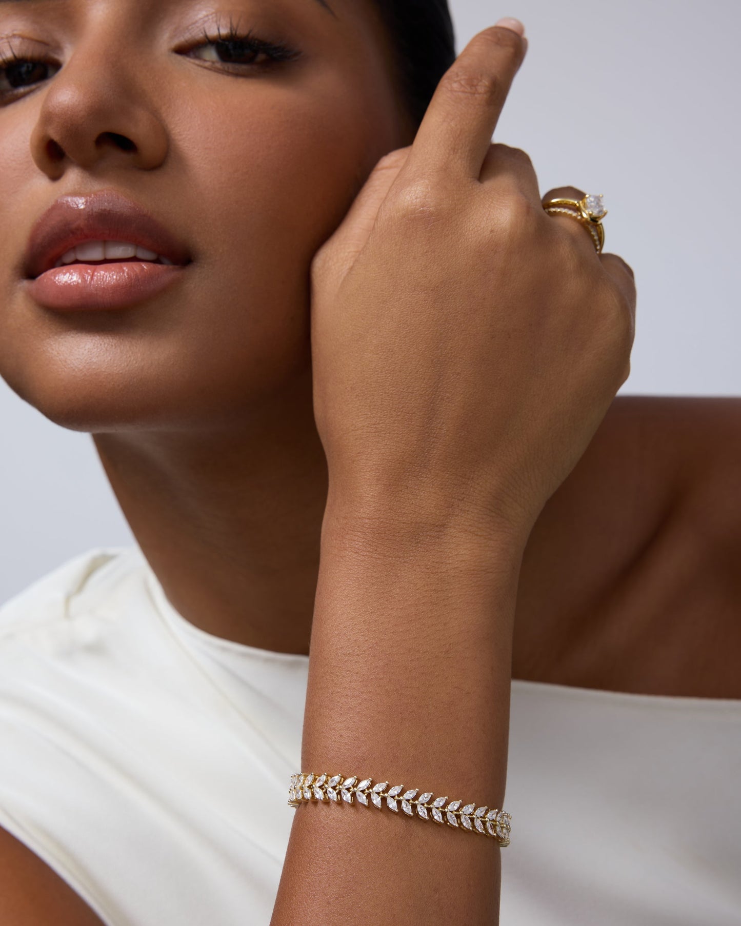 Marquise Leaf Tennis Bracelet