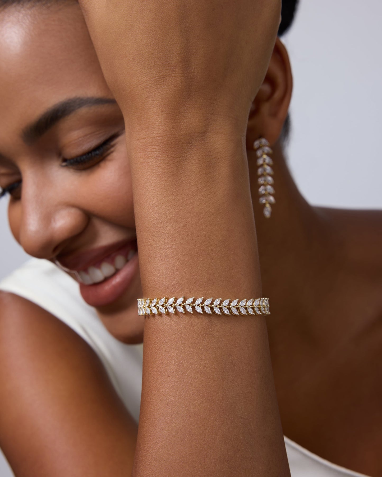 Marquise Leaf Tennis Bracelet