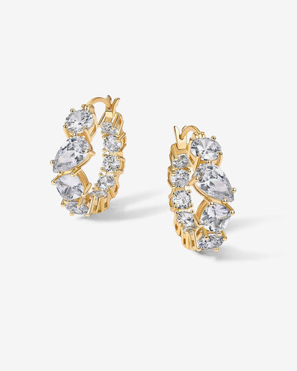 Inside-Out Mixed CZ Hoops
