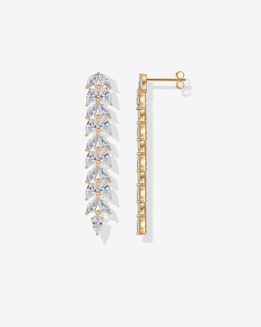 Marquise Linear Bridal Earrings
