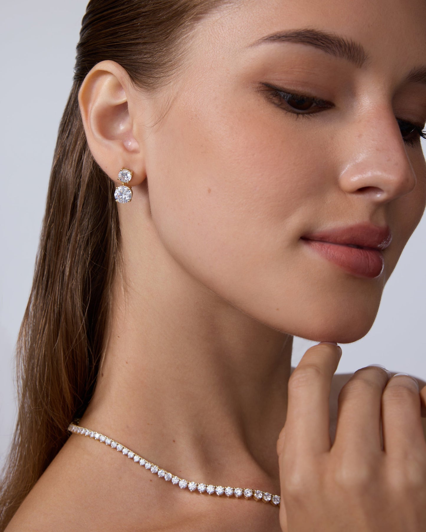 Double Drop Bridal Earrings