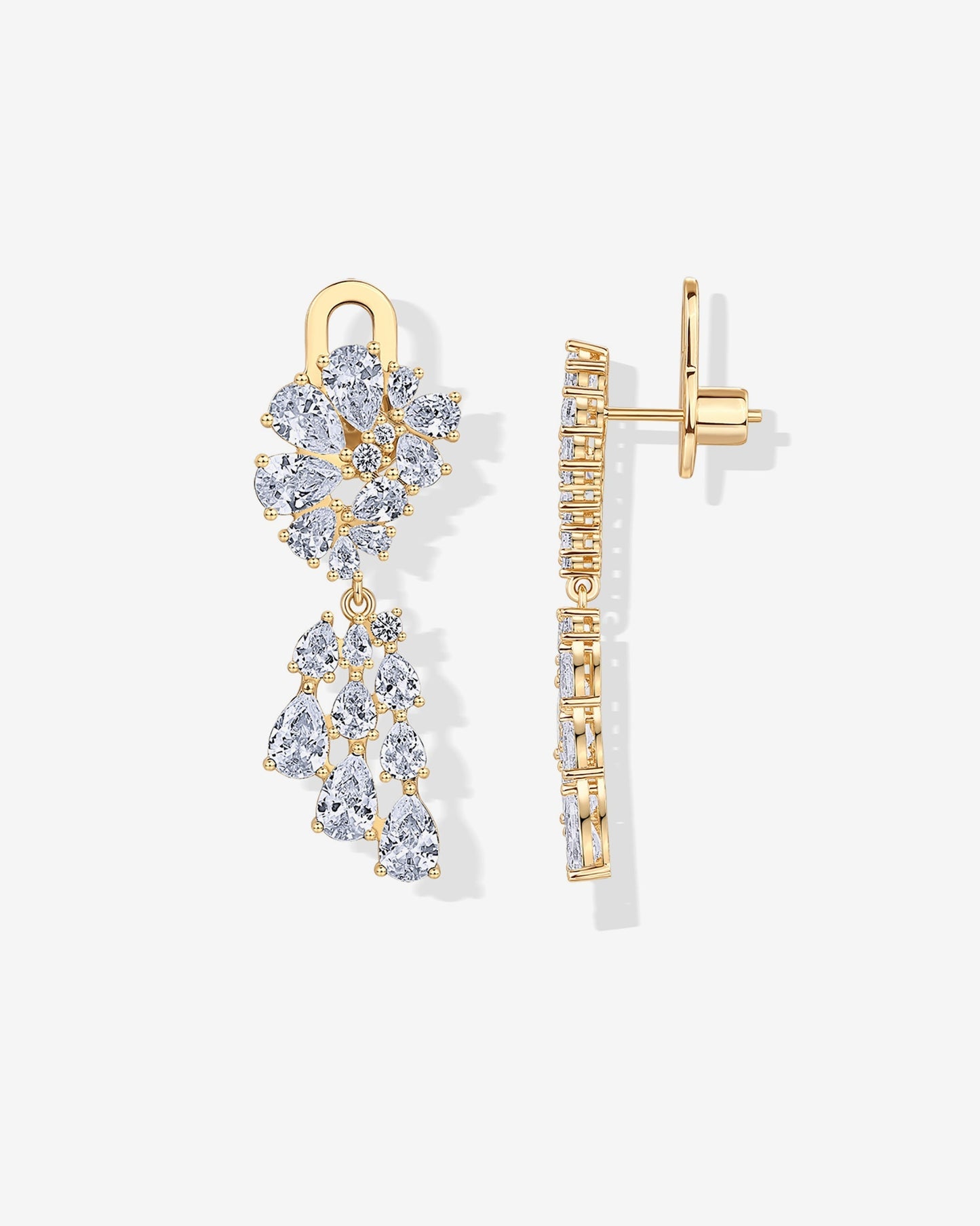 Starburst Cluster Chandelier Earrings