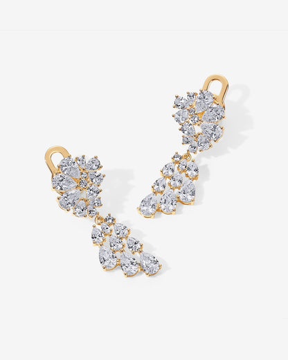 Starburst Cluster Chandelier Earrings