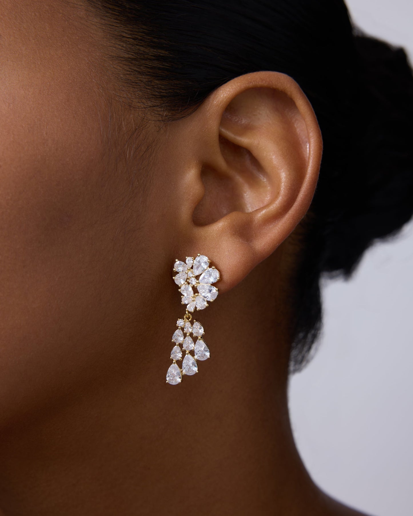 Starburst Cluster Chandelier Earrings