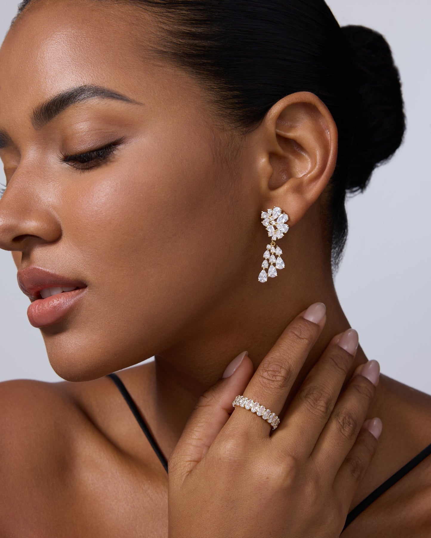 Starburst Cluster Chandelier Earrings