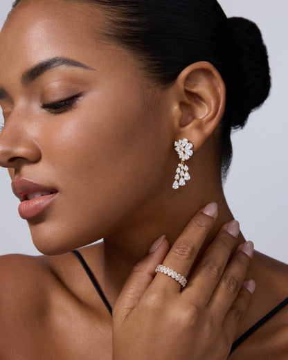 Starburst Cluster Chandelier Earrings