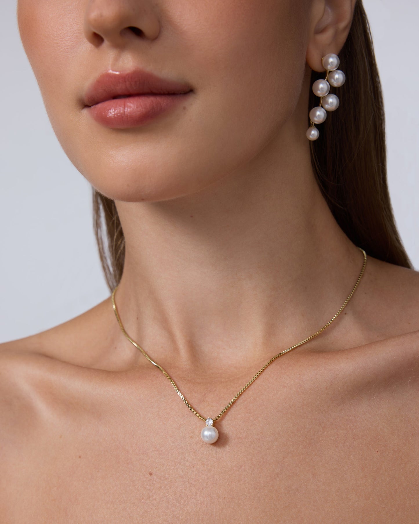 Bridal Pearl Pendant Necklace
