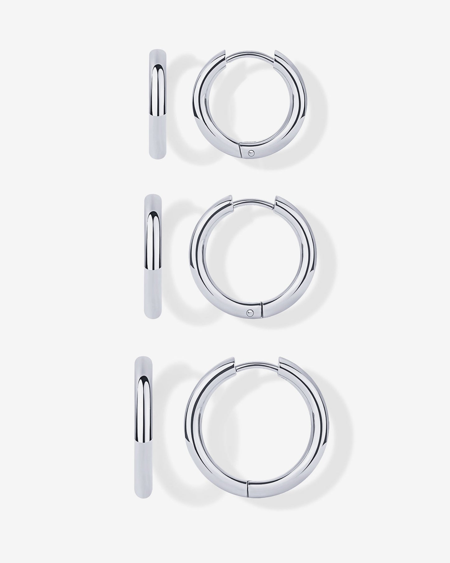 Thin Hoop Earrings Set