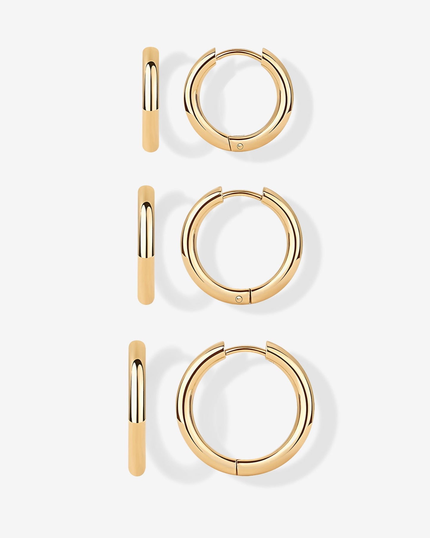 Thin Hoop Earrings Set