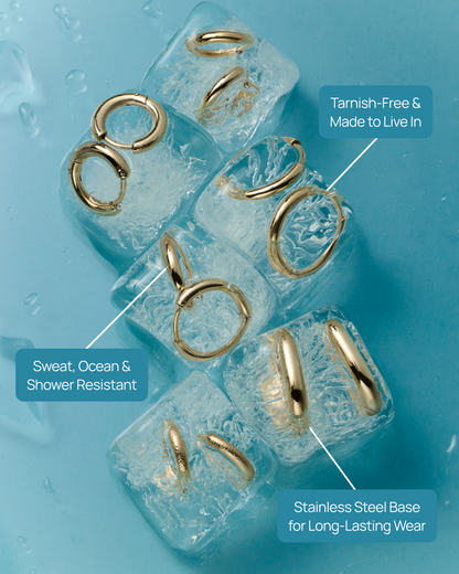 Thin Hoop Earrings Set