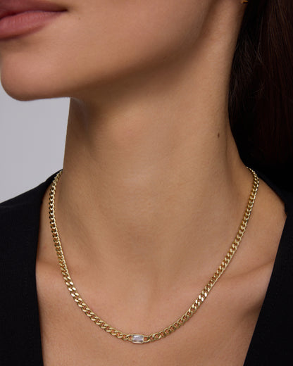 CZ Cuban Link Chain Necklace