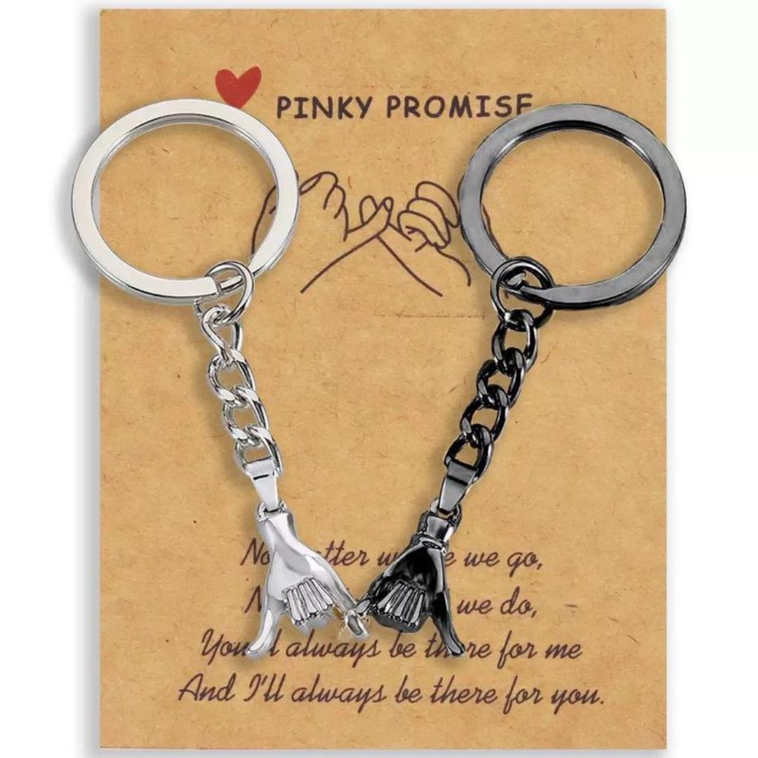 2pcs Pinky Promise Keychains — Couples & Besties Gift