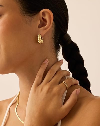 Chunky Ribbed Retro Hoops