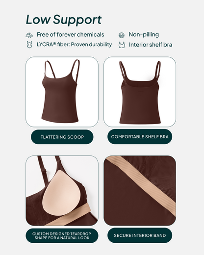 Athleisure Padded Cami Tank Top