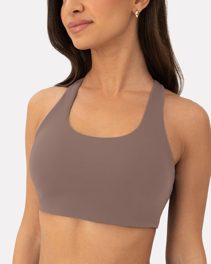 Athleisure Strappy Scoop High-Support Sports Bra