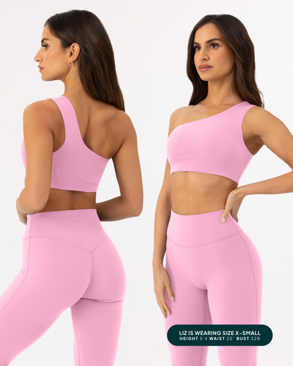 Athleisure One-Shoulder Low-Support Sports Bra