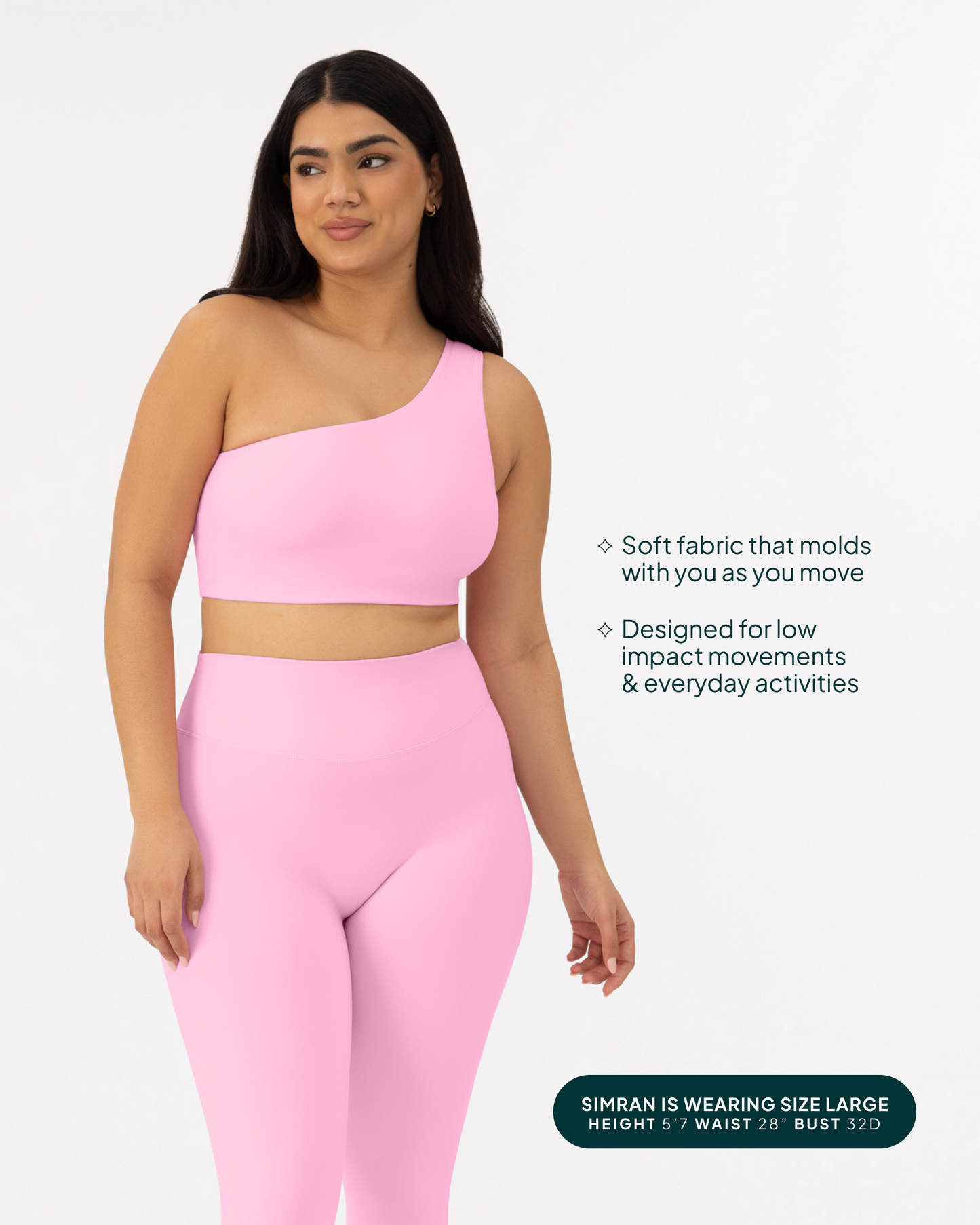 Athleisure One-Shoulder Low-Support Sports Bra
