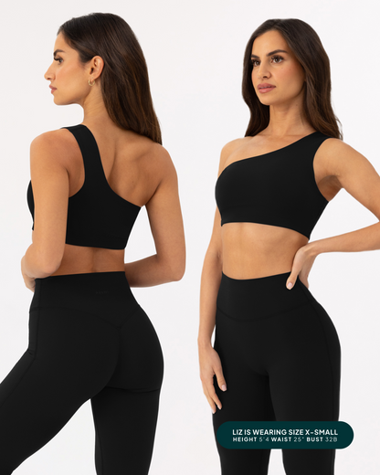 Athleisure One-Shoulder Low-Support Sports Bra