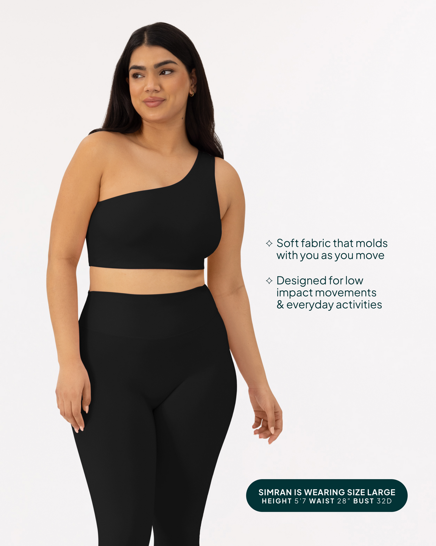 Athleisure One-Shoulder Low-Support Sports Bra