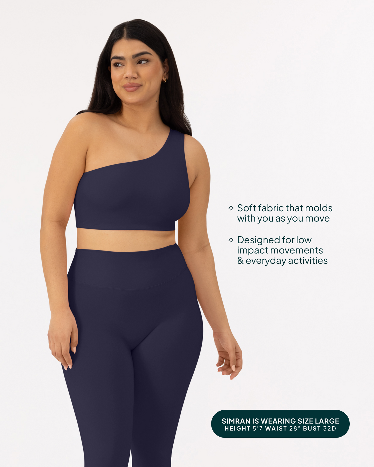 Athleisure One-Shoulder Low-Support Sports Bra