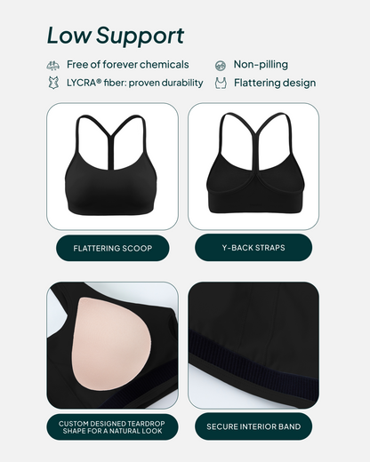 Athleisure Y-Back Buttery Soft Low Support Bra