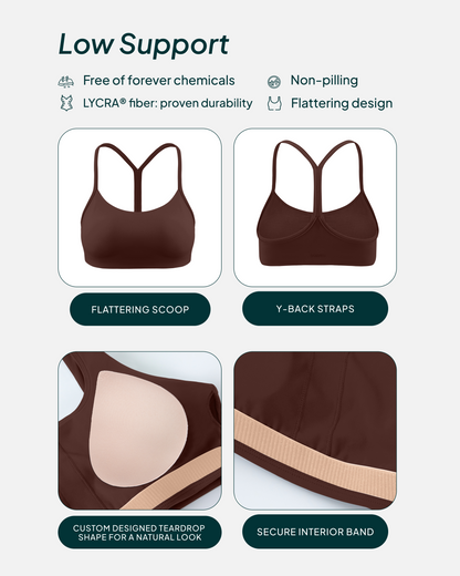 Athleisure Y-Back Buttery Soft Low Support Bra