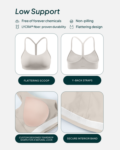Athleisure Y-Back Buttery Soft Low Support Bra
