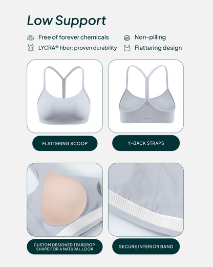 Athleisure Y-Back Buttery Soft Low Support Bra