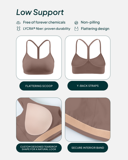 Athleisure Y-Back Buttery Soft Low Support Bra