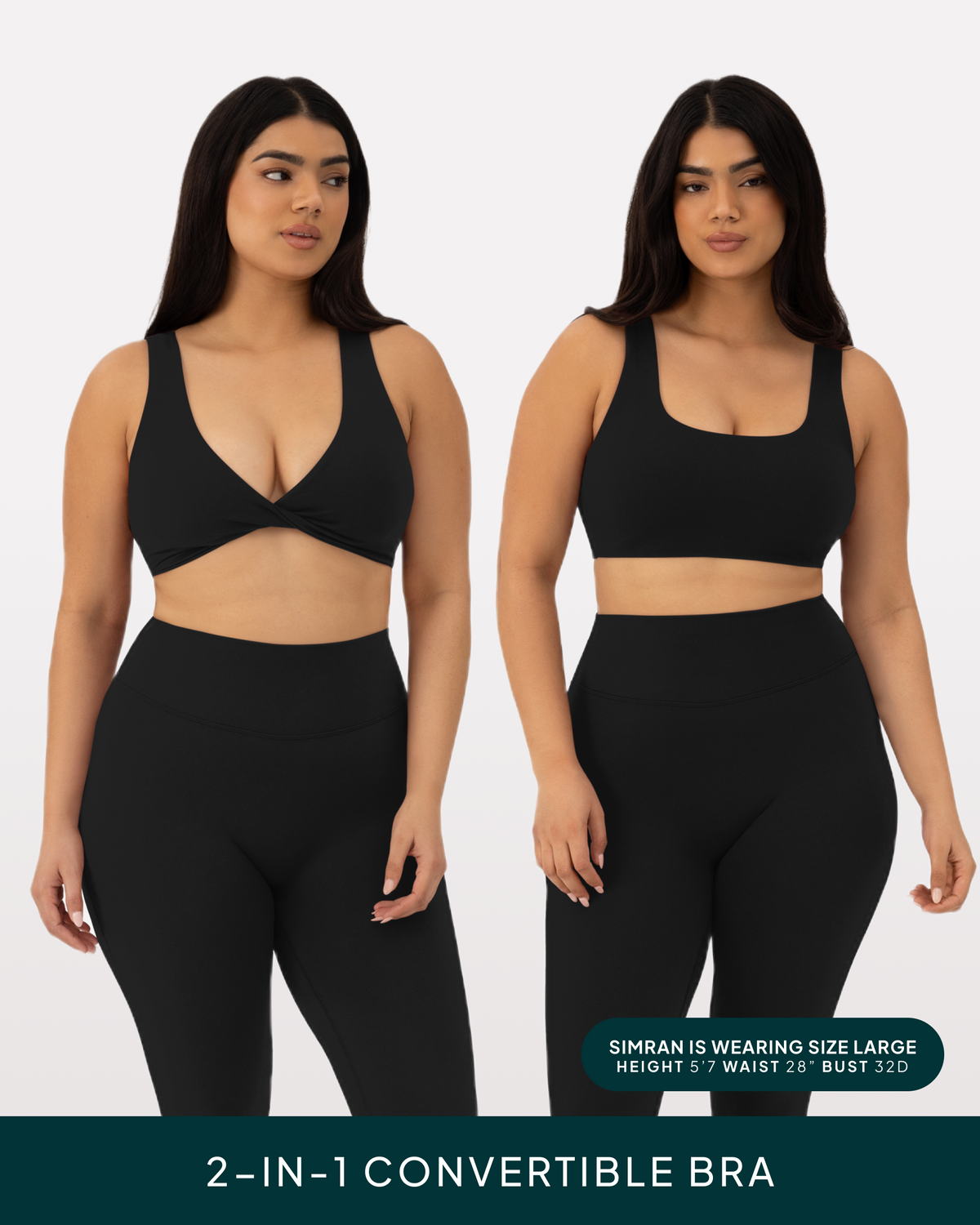 Athleisure Twist-Front Reversible Low-Impact Sports Bra