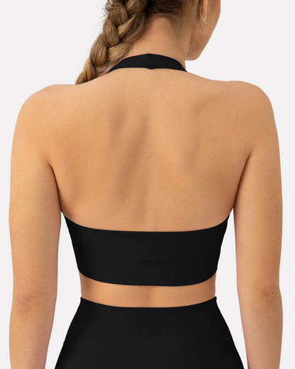 Athleisure Scrunch Halter Low-Support Sports Bra