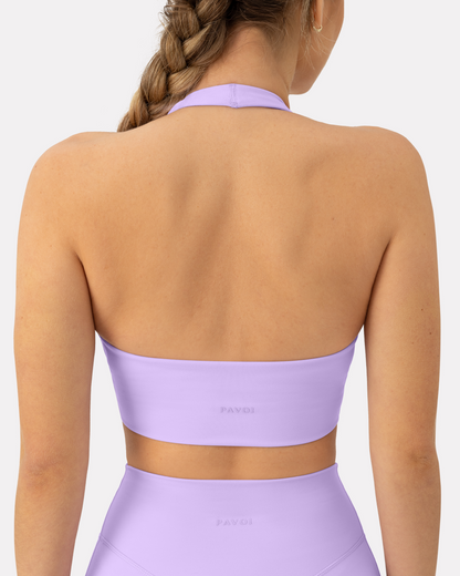 Athleisure Scrunch Halter Low-Support Sports Bra